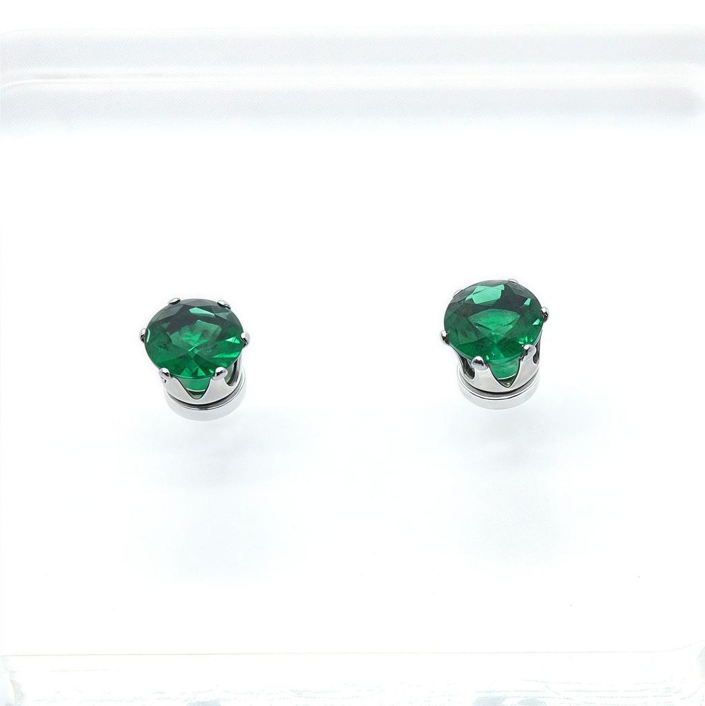 Stainless Steel Zirconia Magnetic Ear Clip - No Piercing Needed, Sparkly Hole-Free Stud for Girls