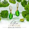 Amber by Mazukna Faceted Green Amber Earrings Jewelry in Silver 925 with Hardware and Leverback Lightweight and Perfect Gift for Includes Certificate