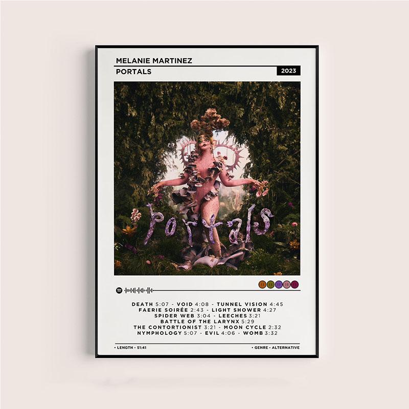 Poster Melanie Martinez 2023 Yeni Müzik Albümü Portalları Şarkıcı Yıldız İskandinav Estetik Hip Hop Tuval Boyama Duvar Sanatı Ev Dekor