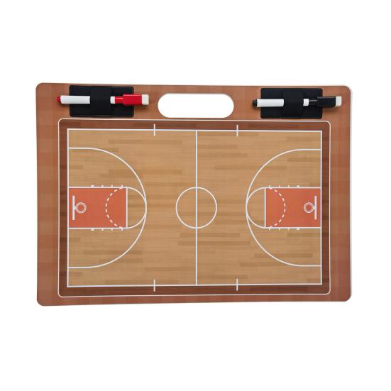 Basketball Dry Erase Clipboard with Handle Smooth Surface Portable Handheld Double Sided Basketball Coaching Board with Markers