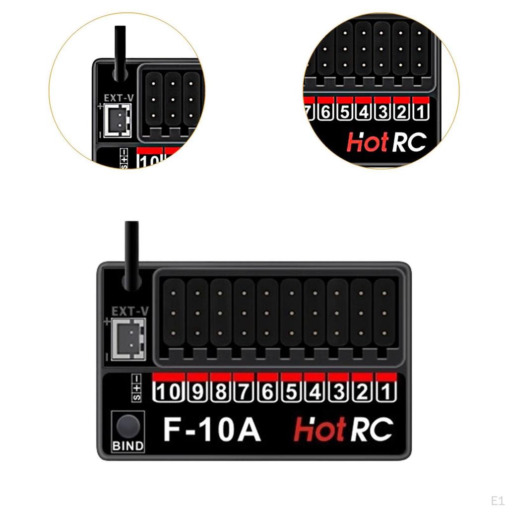 2.4GHz RC Receiver Spare Part Easy Installation Convenient Practical Toy Vehicle for