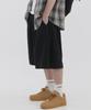 PIANER Multi-Tuck Bermuda Sweat Shorts (Black)