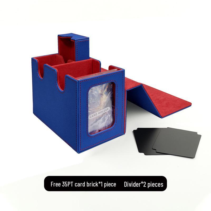 Premium PU Leather Magnetic Card Storage Box for MTG Commander