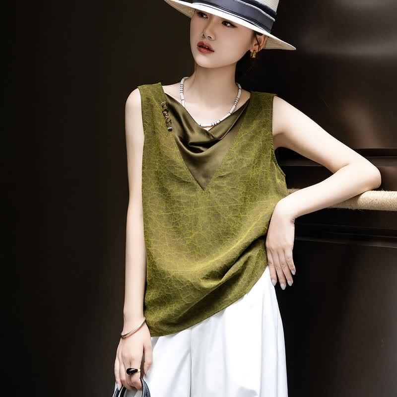 Lanseer 2026 Summer Silk Vest Top