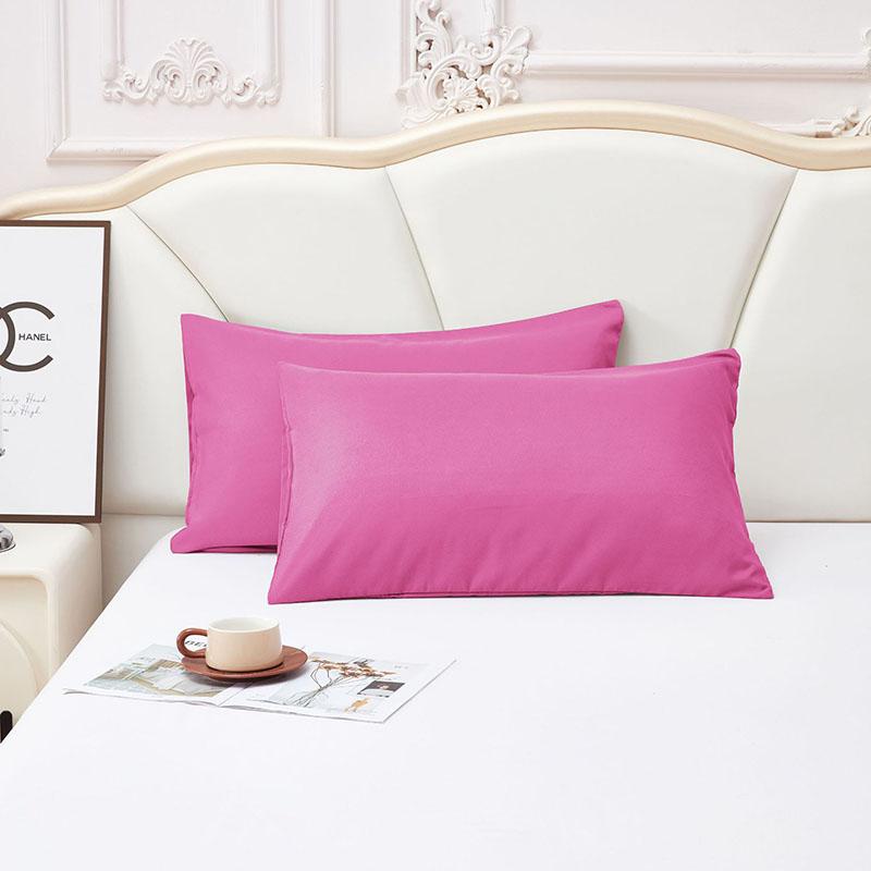 Simple Plain Sanding Pillowcase For Bed Fashion Skin-Friendly Pillow Cover For Single Double 2Pcs Home Textiles For Four Seasons