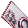 For Samsung Galaxy S23 Ultra TPU Case Rhinestone Gradient Phone Cover with Ring Kickstand