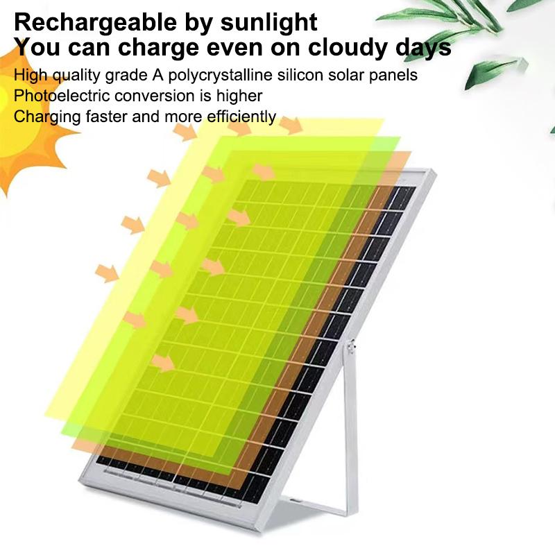 Solar Flood Light 25W IP67 Waterproof Shockproof Remote Control Energy Saving Outdoor Lighting for Farm Road