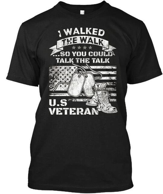 I Walked The Walk Us Veteran T shirt Made in the USA Size S to 5XL 3XL