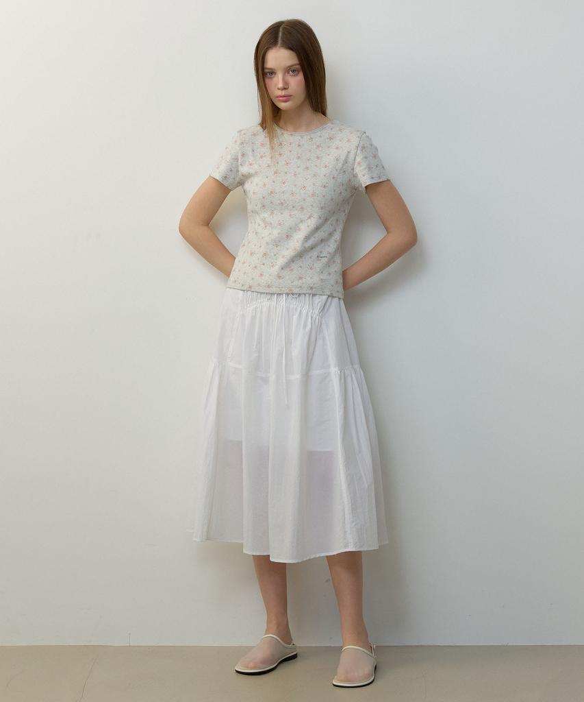 CITYBREEZE Glass Motif Print Short Sleeve T-Shirt_Melange Grey