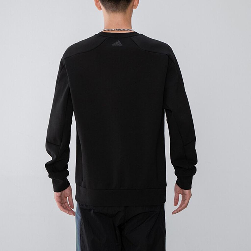 Adidas Essentials Sweatshirt With Printed Logo Men Tops Black H39272