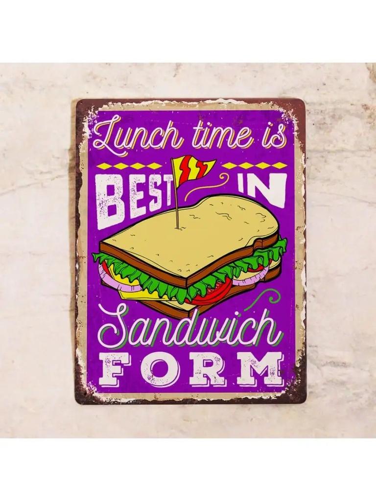 Love Pizza Tin Sign 20x30cm, Retro Diner Wall Art Decor