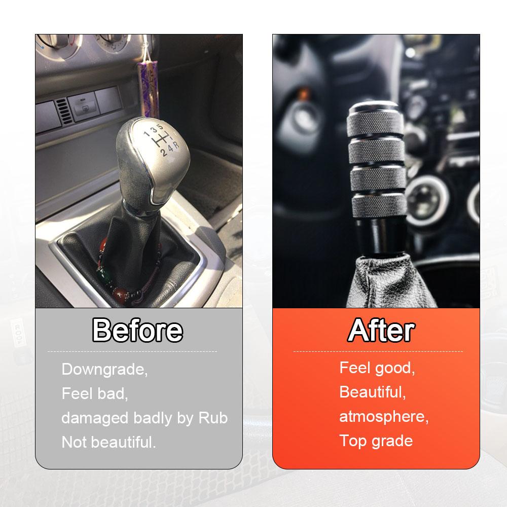 Universal 95mm Non-Slip Gear Shift Knob M8 M10 M12 Universal Car Manual Transmission Aluminum Knurled Shifter Lever Knob JDM