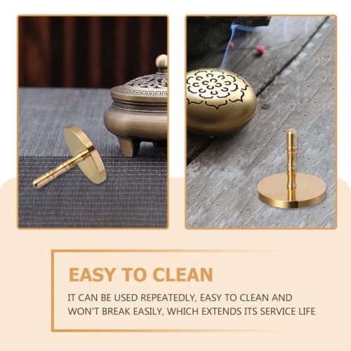 HEALLILY Incense Ash Tool, Incense Burner Powder Press, Seal Stick Shovel, Brass Incense Ash Presser, Incense Burner Accessory, 5cm