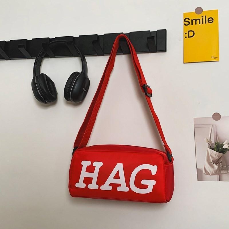 

Stylish Korean Casual Bag For Women 2024 Spring Summer Fashion Letter Print Small Square Bag High-end Feel Single Shoulder Bag червоний