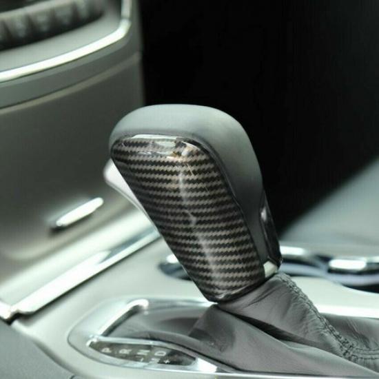Carbon Fiber Gear Lever Shift Knob Cover Trim For Jeep Grand Cherokee 17-20