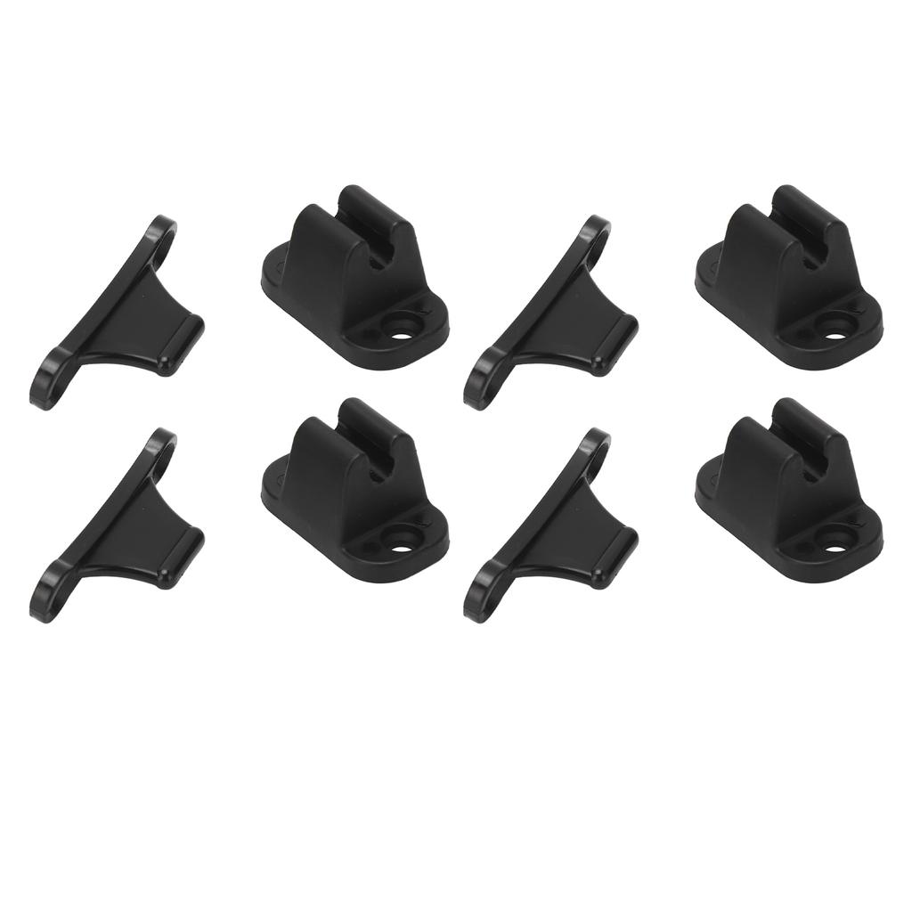 4 Set RV Door Holders Multifunctional Keep Door Open Rust Proof Camper Door Stops for Caravan Boat Black