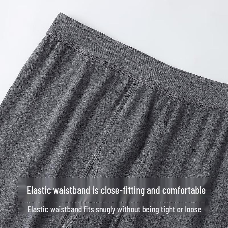 Langsha Men's Plus Size 100% Cotton Thermal Underwear Set