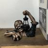 Zombies With Lamp Statue Garden Decor For Home Yard Lawn, Halloween Creepy Zombie Sculpture