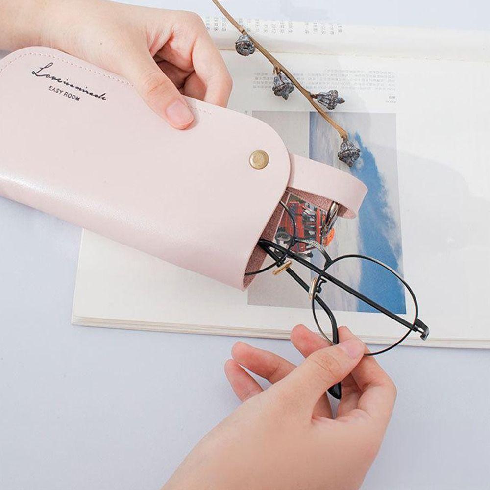 with Keyring Sunglasses Storage Bag Solid Color Hanging Sunglasses  Eyewear Accessories