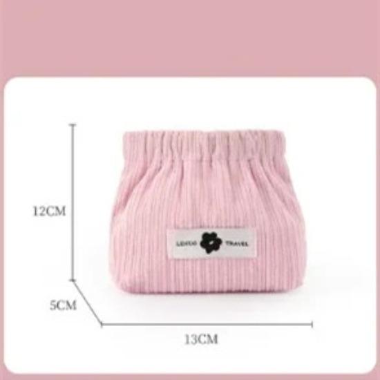 

Женская милая косметичка, мини-сумка с помадой, маленькая косметичка-органайзер, новая вельветовая эластичная сумка для хранения монет для карт розовый