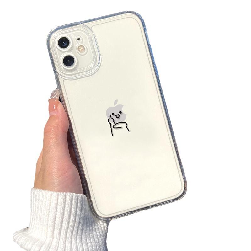 Capa Transparente e Divertida para Apple iPhone 11-15 Pro/Max