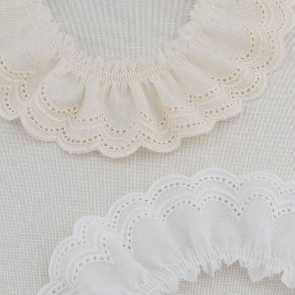 Ruffle Design Ruffle Lace Trim Cotton Embroidery Trim Clothing Accessories Clothes Trimming
