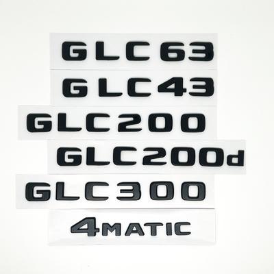 3D Black Logo GLC43 GLC63 GLC200 GLC220d Letters 4MATIC Badge Car Rear Star Sticker Trunk AMG Emblem For Benz AMG X253