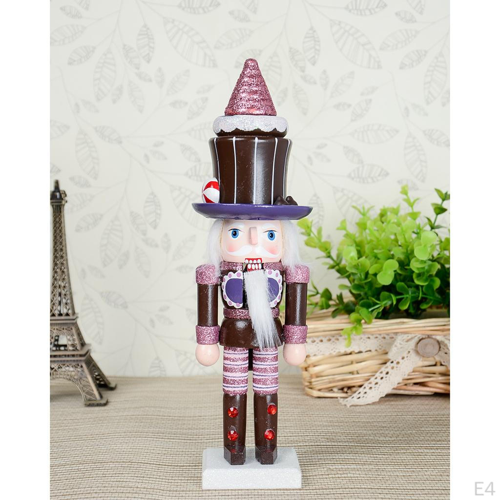 1 Piece 25cm Wooden Nutcracker Soldier Decoration Figure Toy