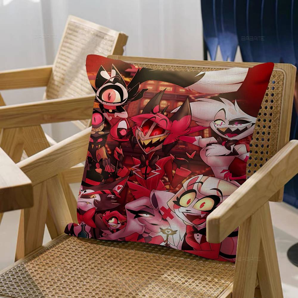 Cartoon H-Hazbin H-Hotels Pillow Gifts Home Office Furnishings Bedroom Sofa Car Cushion Cover Case 45x45cm