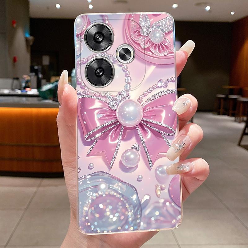 For Xiaomi Poco F6 5G Case Clear Luxury Fashion Butterfly Flower Soft Silicone TPU Casing For Redmi Turbo 3 PocoF6 5G Phone Case