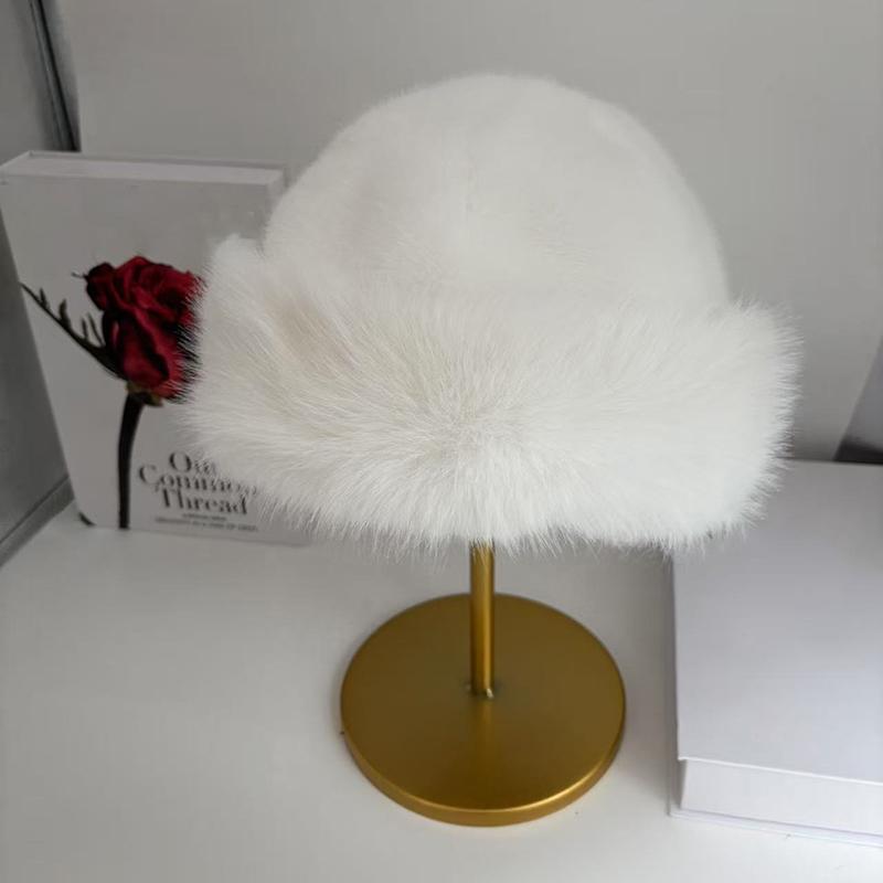 New Fur Hat Women Warm Snow Ski Cap Female Faux Fox Fur Thick Warm Winter Hat Lady Windproof Russian Hat Ear Warmer Bonnet