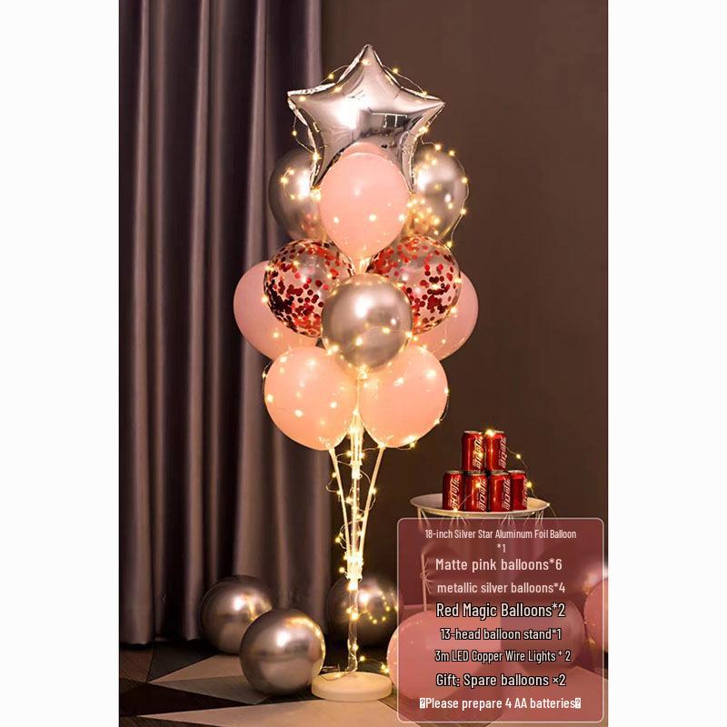 Luminous Balloon Floor Stand for Events: Birthday, Wedding, Anniversary, Party, and More.