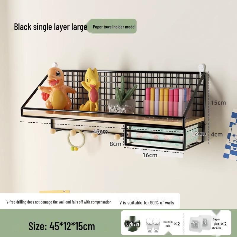 Punch-Free Wall-Mounted Camera Shelf: Multi-Functional Security & Storage Solution