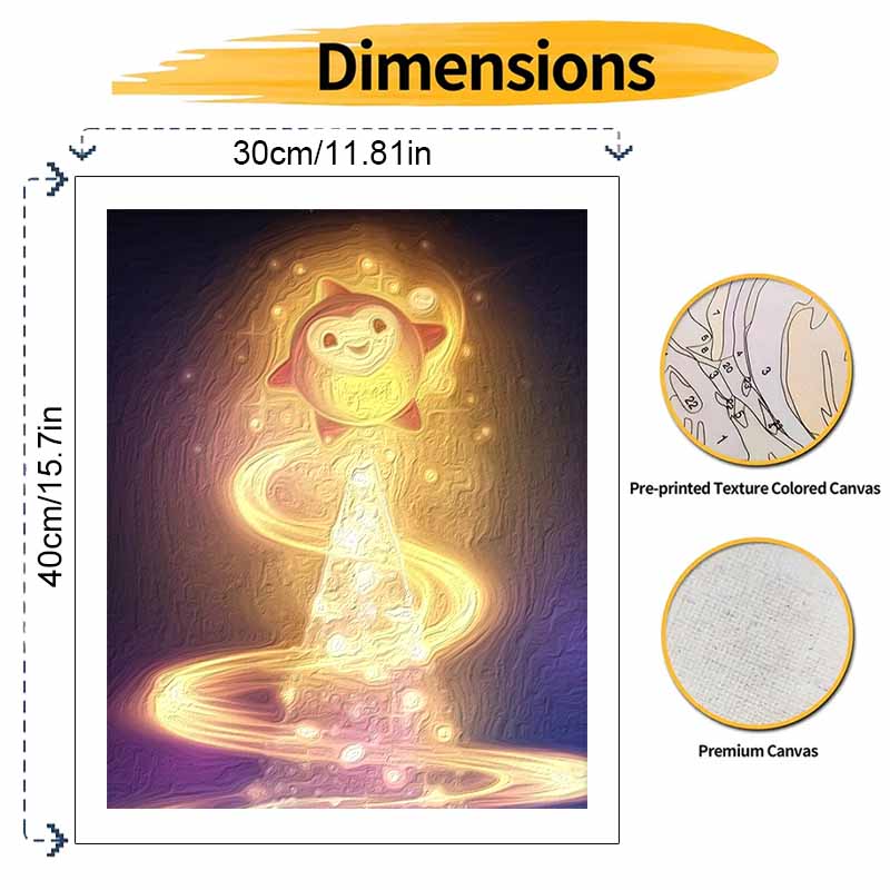 Disney Oil Painting Stardust Magic Handmade Diy Art Painting Home Decor