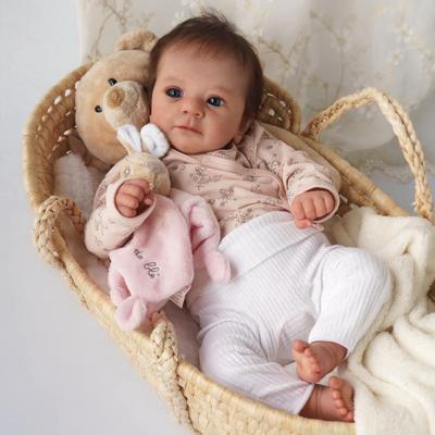Valósághű, 19''-es 49 cm-es Reborn Baby szimulációs baba Puha tapintású vászontest Újszülött babák Tiszta, kézzel készített festmény Alive Baby Dolls gyerekeknek Lefekvés előtti játék