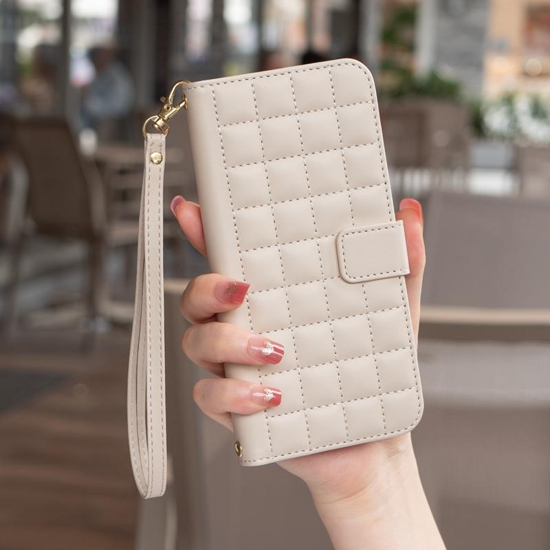 Case S24 Ultra Wallet Flip Phone Case on For Samsung Galaxy S24 S23 S22 S21 Ultra Plus S23 S21 FE Luxury Checkered Leather Cover
