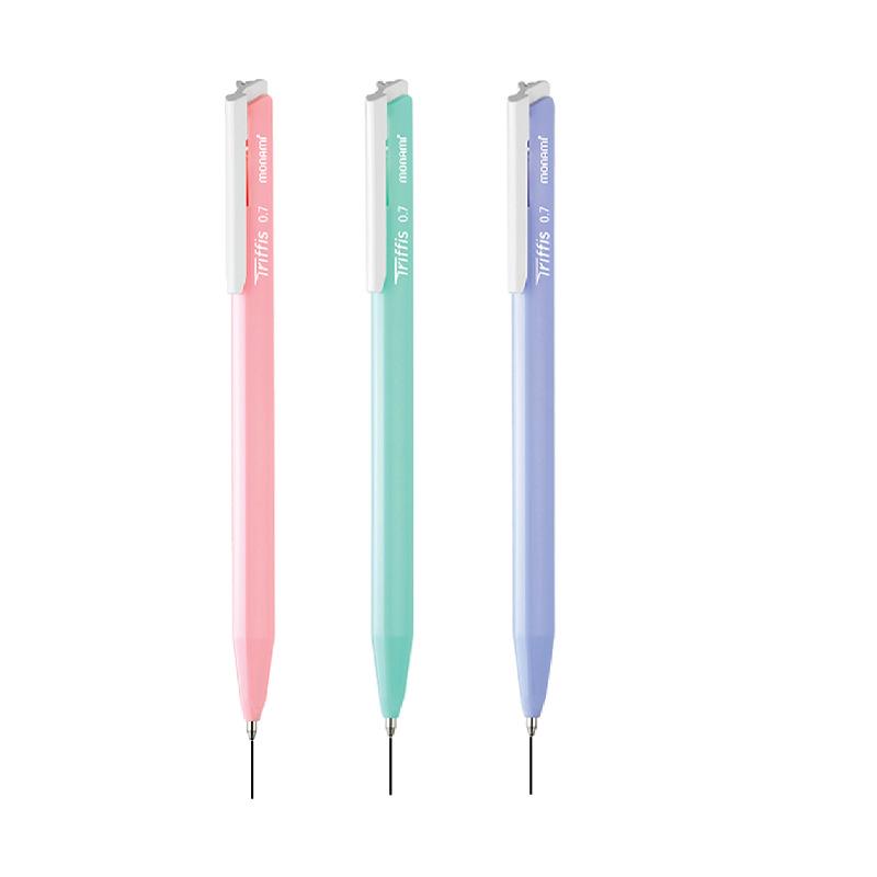 Monami Triffis 0.7mm Triangular Soft Barrel Click Pen - Macaron Edition