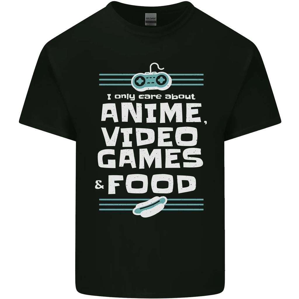 Anime Video Games & Food Funny Kids T-Shirt Childrens