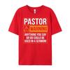 2026 New VintagePastor Warning Anything You Say Could Be Used in A Sermon Print Short Sleeve Streetwear Mens T Shirt Top