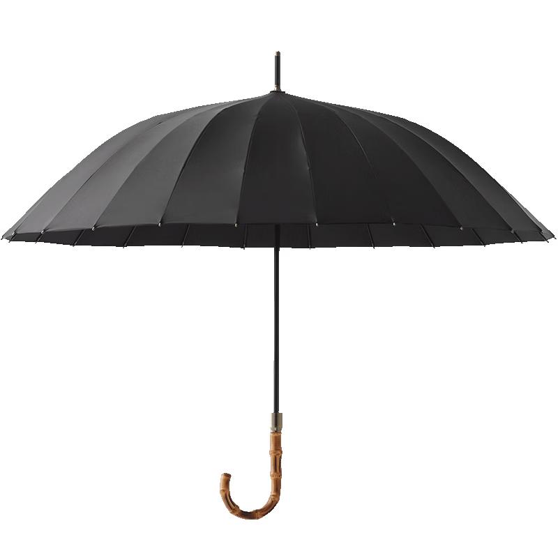 Obsu 24-Rib Long Handle Heavy Rain Umbrella Manual