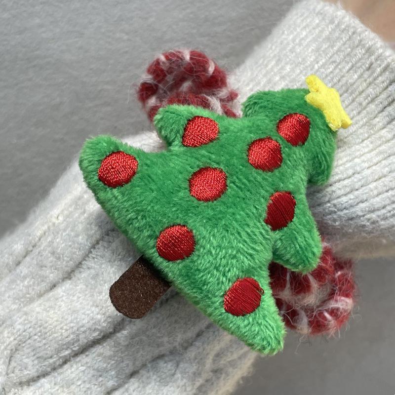 

Очаровательная тканевая резинка для волос в виде пряничного человечка - Рождественский модный аксессуар для девочек