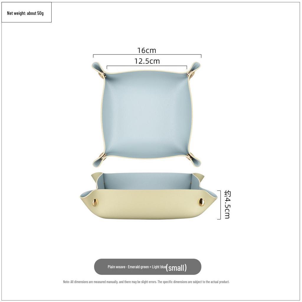 Nordic Leather Storage Tray for Keys, Cosmetics, and Sundries