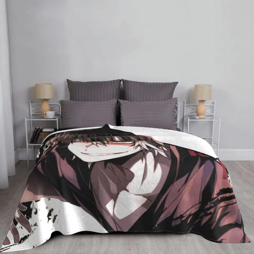 Angels Of Death Isaac Blankets Fleece Textile Decor Satsuriku No Tenshi Anime Soft Throw Blanket for Bedding Bedroom Bedspread
