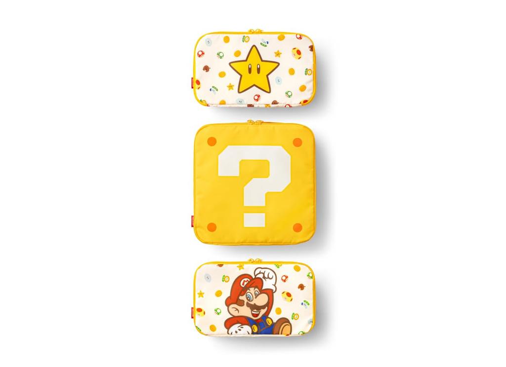 Super Mario Aufbewahrungstaschen-Set (Fragenblock)