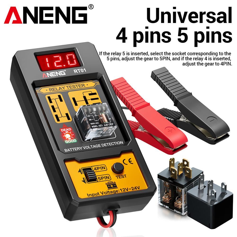 Car Relay Tester ANENG RT01 Universal 12-24V Automotive Car Battery Voltage Tester Check LED Indicator Light Relay Diagnostic