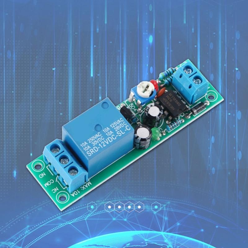 Easy Wiring Adjustable Time Delay Relaying Module 5V/12V Control Voltages Monostable Operation Up To 60Second Ranges