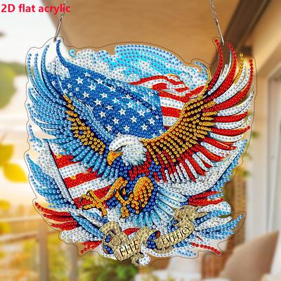 Diamond Painting, American Eagle Pendant, Single-sided Crystal Diamond, DIY Handmade, Home Decoration, Gift Giving, Birthday Gift
