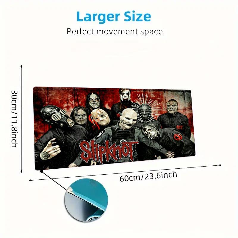 Slipknot Red Tribal Symbol Logo Large Gaming Mouse Pad Non Slip Desk Mat for PC Rock Band Fan Decor