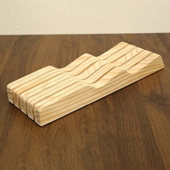 Cutter Holder Versatile Wooden Drawer Cutter Organizer Space-saving Cutter Storage Organizer for Home Kitchen