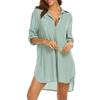 Summer Women's Wear V-neck Solid Color Design Sun-protective Shirt, Light Beach Smock